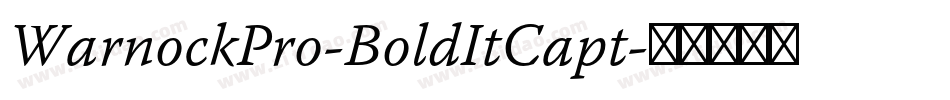 WarnockPro-BoldItCapt字体转换