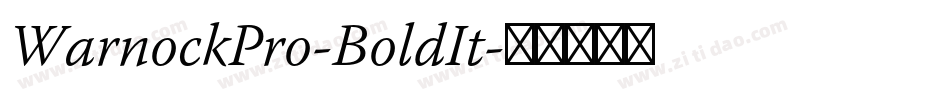 WarnockPro-BoldIt字体转换