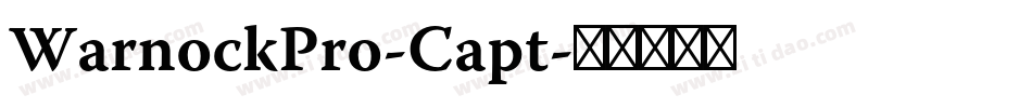 WarnockPro-Capt字体转换