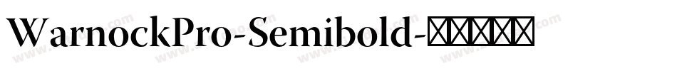 WarnockPro-Semibold字体转换