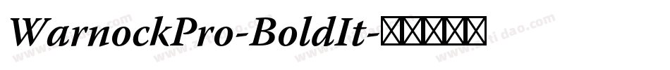 WarnockPro-BoldIt字体转换