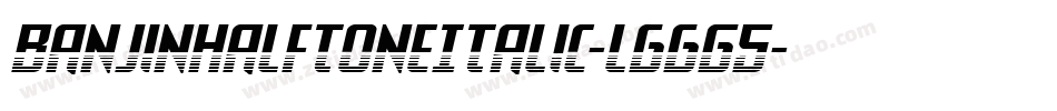 BanjinHalftoneItalic-lggG5字体转换