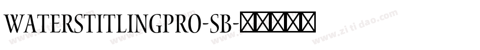 WatersTitlingPro-Sb字体转换