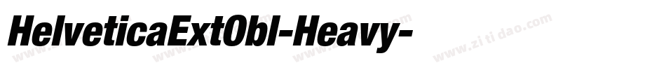 HelveticaExtObl-Heavy字体转换
