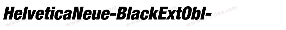 HelveticaNeue-BlackExtObl字体转换