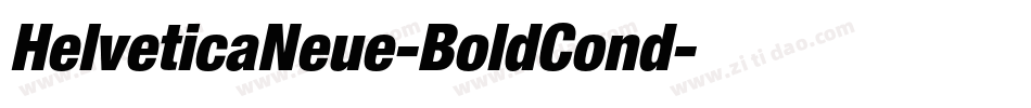 HelveticaNeue-BoldCond字体转换 HelveticaNeue-BoldCond字体转换