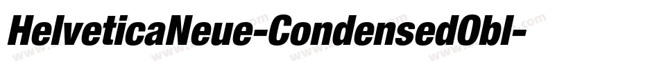HelveticaNeue-CondensedObl字体转换