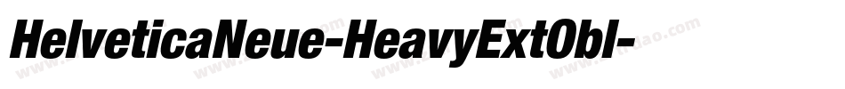 HelveticaNeue-HeavyExtObl字体转换