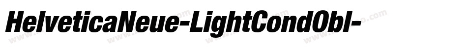 HelveticaNeue-LightCondObl字体转换