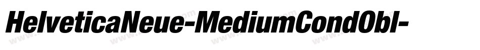HelveticaNeue-MediumCondObl字体转换