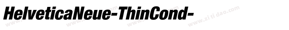 HelveticaNeue-ThinCond字体转换