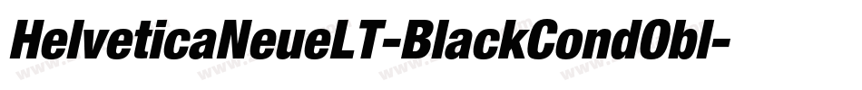 HelveticaNeueLT-BlackCondObl字体转换
