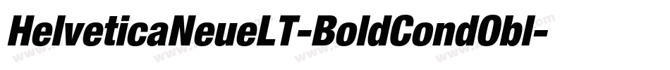 HelveticaNeueLT-BoldCondObl字体转换