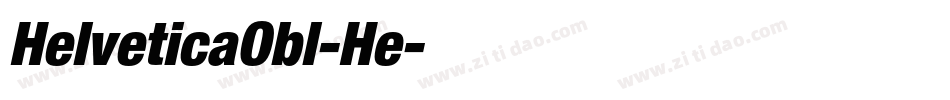 HelveticaObl-He字体转换