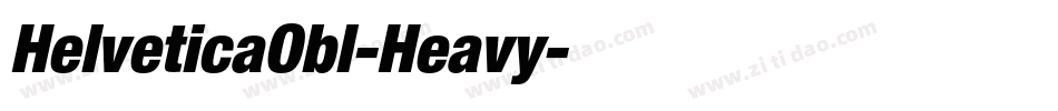 HelveticaObl-Heavy字体转换