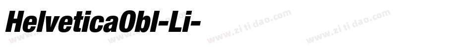 HelveticaObl-Li字体转换