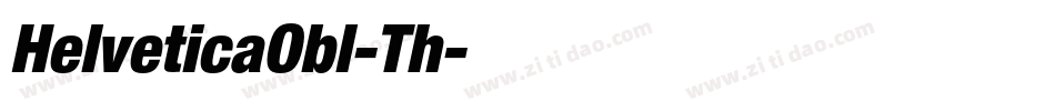 HelveticaObl-Th字体转换