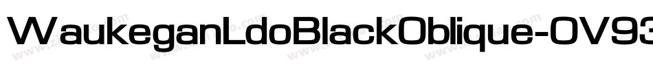 WaukeganLdoBlackOblique-OV93字体转换