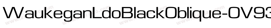 WaukeganLdoBlackOblique-OV93字体转换