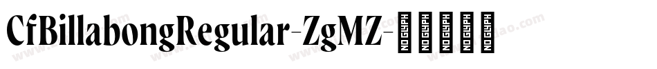 CfBillabongRegular-ZgMZ字体转换