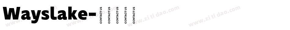 Wayslake字体转换