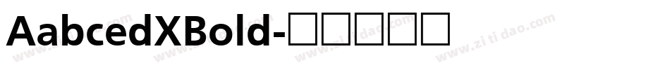 AabcedXBold字体转换