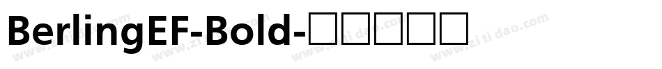 BerlingEF-Bold字体转换