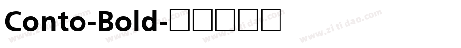 Conto-Bold字体转换