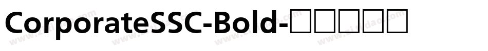 CorporateSSC-Bold字体转换