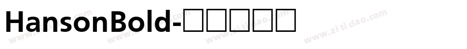 HansonBold字体转换