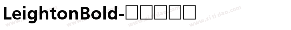 LeightonBold字体转换