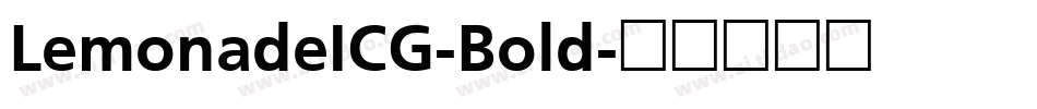 LemonadeICG-Bold字体转换