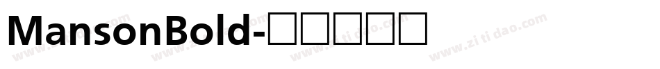 MansonBold字体转换
