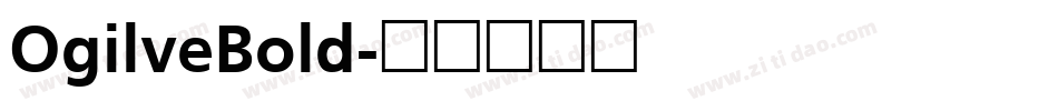 OgilveBold字体转换