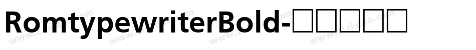 RomtypewriterBold字体转换