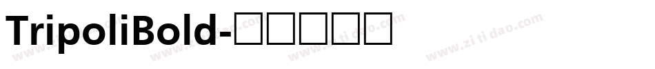 TripoliBold字体转换