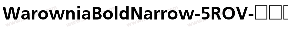 WarowniaBoldNarrow-5ROV字体转换