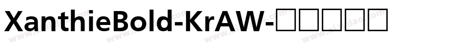 XanthieBold-KrAW字体转换