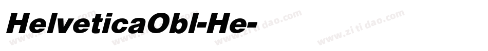 HelveticaObl-He字体转换