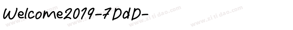Welcome2019-7DdD字体转换