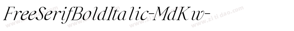 FreeSerifBoldItalic-MdKw字体转换