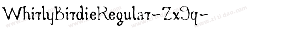 WhirlyBirdieRegular-Zx9q字体转换