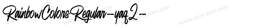 RainbowColorsRegular-yaq2字体转换