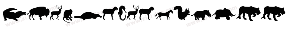 Animalsilhouettesthree-K2PA字体转换