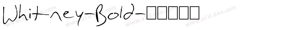 Whitney-Bold字体转换