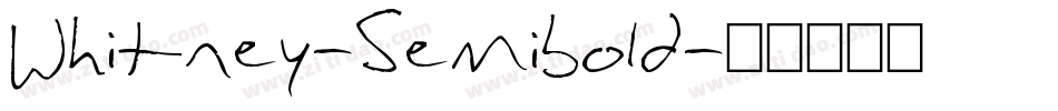 Whitney-Semibold字体转换