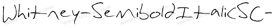 Whitney-SemiboldItalicSC字体转换