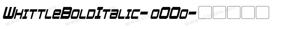 WhittleBoldItalic-oO0o字体转换