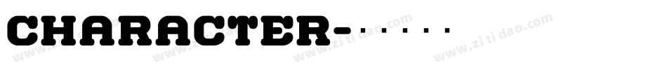 Character字体转换
