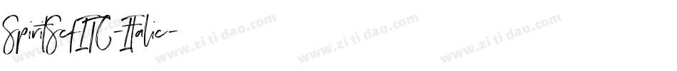 SpiritScfITC-Italic字体转换